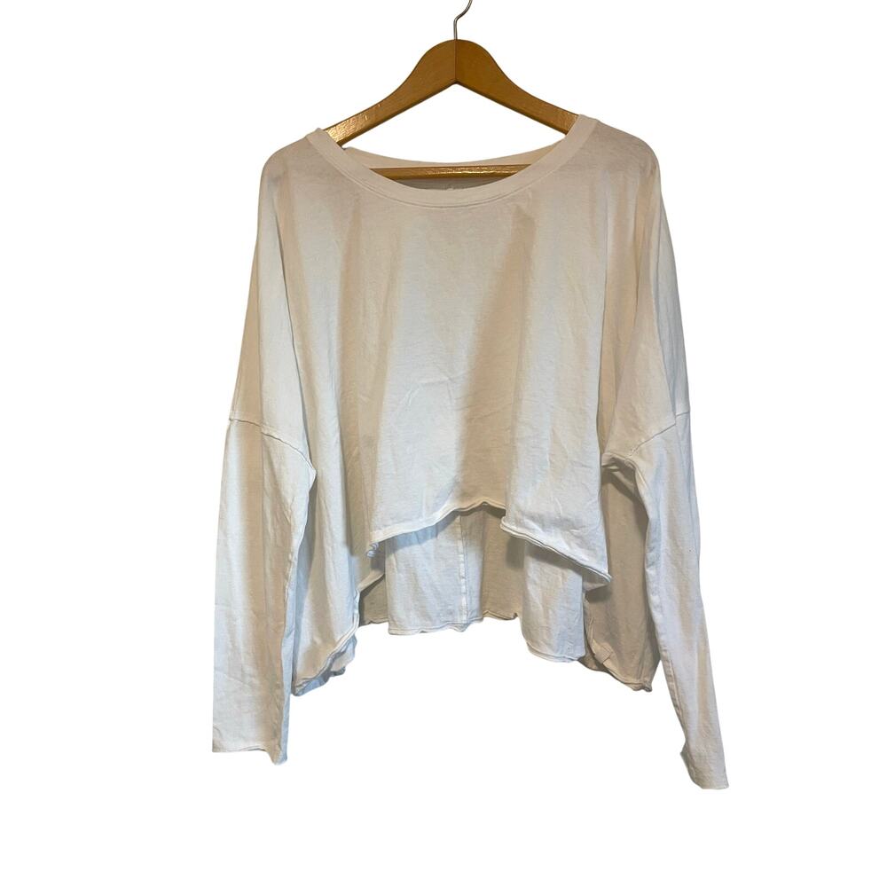 Free People White Long Sleeve Blouse